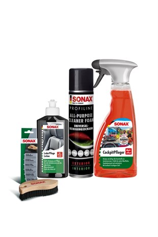 Sonax Deri & Vinil Döşeme Araç Temizleme ve Bakım Seti (Kullanılmış Araç) | Sonax 